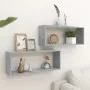 Würfelwandregal 2 Stück betongraues Sperrholz 60x15x23cm von vidaXL, Regale und Regale - Ref: Foro24-807145, Preis: 37,04 €, ...