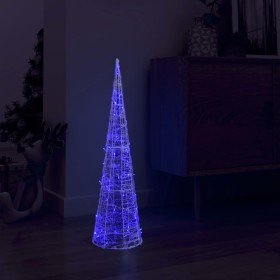 Cono de luz LED de pirámide decorativo acrílico azul 90 cm en Luces de Navidad | Comprar online en Foro24