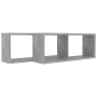 Cube wall shelf 2 pcs concrete gray plywood 60x15x23cm by vidaXL, Shelves and shelves - Ref: Foro24-807145, Price: 36,28 €, D...