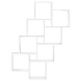 White plywood wall cube shelf 90x15x119 cm by vidaXL, Shelves and shelves - Ref: Foro24-807178, Price: 49,61 €, Discount: %
