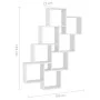 Wandwürfelregal aus weißem Sperrholz, 90 x 15 x 119 cm von vidaXL, Regale und Regale - Ref: Foro24-807178, Preis: 52,44 €, Ra...