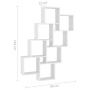 Wandwürfelregal aus weißem Sperrholz, 90 x 15 x 119 cm von vidaXL, Regale und Regale - Ref: Foro24-807178, Preis: 51,47 €, Ra...