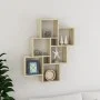 Estante cubo pared madera contrachapada roble Sonoma 78x15x93cm de vidaXL, Estantes y estanterías - Ref: Foro24-807172, Preci...
