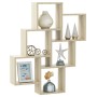 Cube wall shelf Sonoma oak plywood 78x15x93cm by vidaXL, Shelves and shelves - Ref: Foro24-807172, Price: 34,84 €, Discount: %