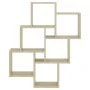 Cube wall shelf Sonoma oak plywood 78x15x93cm by vidaXL, Shelves and shelves - Ref: Foro24-807172, Price: 34,32 €, Discount: %