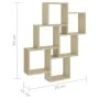 Cube wall shelf Sonoma oak plywood 78x15x93cm by vidaXL, Shelves and shelves - Ref: Foro24-807172, Price: 34,32 €, Discount: %