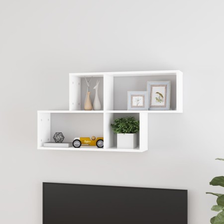 Weißes Wandregal aus Sperrholz, 100 x 18 x 53 cm von vidaXL, Regale und Regale - Ref: Foro24-807160, Preis: 30,19 €, Rabatt: %
