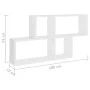 Weißes Wandregal aus Sperrholz, 100 x 18 x 53 cm von vidaXL, Regale und Regale - Ref: Foro24-807160, Preis: 30,99 €, Rabatt: %