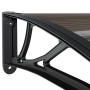 Türvordach aus schwarzem Polycarbonat 350x75 cm von vidaXL, Markisen - Ref: Foro24-153593, Preis: 91,38 €, Rabatt: %