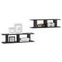 Wall shelves 2 pcs glossy gray plywood 75x18x20 cm by vidaXL, Shelves and shelves - Ref: Foro24-807195, Price: 26,63 €, Disco...