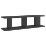 Estantes de pared 2 uds contrachapada gris brillo 75x18x20 cm de vidaXL, Estantes y estanterías - Ref: Foro24-807195, Precio:...