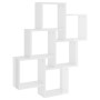 Cube Wandregal Sperrholz glänzend weiß 78x15x93cm von vidaXL, Regale und Regale - Ref: Foro24-807175, Preis: 43,75 €, Rabatt: %