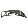 Marquesina de puerta policarbonato negro 350x100 cm de vidaXL, Toldos - Ref: Foro24-153596, Precio: 108,78 €, Descuento: %