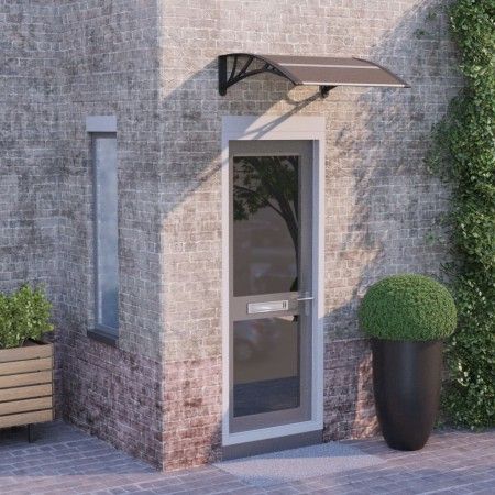 Schwarzes Polycarbonat-Türvordach 80x80 cm von vidaXL, Markisen - Ref: Foro24-153587, Preis: 37,10 €, Rabatt: %