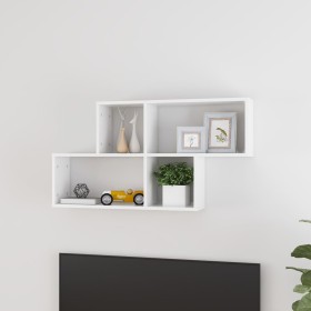 Wandregal aus glänzend weißem Sperrholz, 100 x 18 x 53 cm von vidaXL, Regale und Regale - Ref: Foro24-807166, Preis: 39,62 €,...
