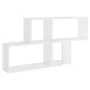 Glossy white plywood wall shelf 100x18x53cm by vidaXL, Shelves and shelves - Ref: Foro24-807166, Price: 38,99 €, Discount: %