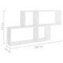 Glossy white plywood wall shelf 100x18x53cm by vidaXL, Shelves and shelves - Ref: Foro24-807166, Price: 38,99 €, Discount: %