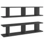 Wandregale 2 Stück glänzend graues Sperrholz 90x18x20cm von vidaXL, Regale und Regale - Ref: Foro24-807204, Preis: 28,31 €, R...