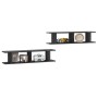 Wall shelves 2 units plywood glossy grey 90x18x20cm by vidaXL, Shelves and shelves - Ref: Foro24-807204, Price: 28,80 €, Disc...