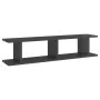 Wandregale 2 Stück glänzend graues Sperrholz 90x18x20cm von vidaXL, Regale und Regale - Ref: Foro24-807204, Preis: 28,31 €, R...