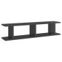 Wandregale 2 Stück glänzend graues Sperrholz 90x18x20cm von vidaXL, Regale und Regale - Ref: Foro24-807204, Preis: 28,80 €, R...