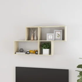 Oak Sonoma plywood wall shelf 100x18x53 cm by vidaXL, Shelves and shelves - Ref: Foro24-807163, Price: 34,27 €, Discount: %