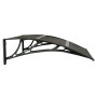 Schwarzes Polycarbonat-Türvordach 80x80 cm von vidaXL, Markisen - Ref: Foro24-153587, Preis: 37,10 €, Rabatt: %