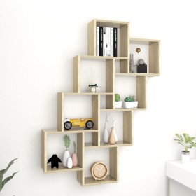 Würfelregal aus Sonoma-Eichensperrholz, 90 x 15 x 119 cm von vidaXL, Regale und Regale - Ref: Foro24-807181, Preis: 40,68 €, ...