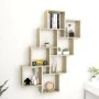 Sonoma oak plywood wall cube shelf 90x15x119 cm by vidaXL, Shelves and shelves - Ref: Foro24-807181, Price: 41,01 €, Discount: %