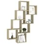 Sonoma oak plywood wall cube shelf 90x15x119 cm by vidaXL, Shelves and shelves - Ref: Foro24-807181, Price: 41,01 €, Discount: %