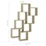 Würfelregal aus Sonoma-Eichensperrholz, 90 x 15 x 119 cm von vidaXL, Regale und Regale - Ref: Foro24-807181, Preis: 41,01 €, ...