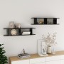 Wall shelves 2 pcs black plywood 90x18x20 cm by vidaXL, Shelves and shelves - Ref: Foro24-807197, Price: 31,67 €, Discount: %