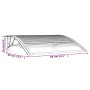 Schwarzes Polycarbonat-Türvordach 80x80 cm von vidaXL, Markisen - Ref: Foro24-153587, Preis: 37,10 €, Rabatt: %