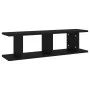 Estante de pared 2 uds madera contrachapada negro 75x18x20 cm de vidaXL, Estantes y estanterías - Ref: Foro24-807188, Precio:...