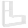 Wandregale 2 Stück glänzend weißes Sperrholz 50x15x50 cm von vidaXL, Regale und Regale - Ref: Foro24-807220, Preis: 32,08 €, ...