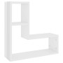 Wandregale 2 Stück glänzend weißes Sperrholz 50x15x50 cm von vidaXL, Regale und Regale - Ref: Foro24-807220, Preis: 32,38 €, ...