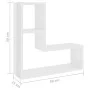 Wandregale 2 Stück glänzend weißes Sperrholz 50x15x50 cm von vidaXL, Regale und Regale - Ref: Foro24-807220, Preis: 32,08 €, ...