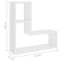 Wandregale 2 Stück glänzend weißes Sperrholz 50x15x50 cm von vidaXL, Regale und Regale - Ref: Foro24-807220, Preis: 32,38 €, ...