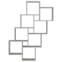 Gray concrete plywood wall cube shelf 90x15x119 cm by vidaXL, Shelves and shelves - Ref: Foro24-807182, Price: 38,25 €, Disco...
