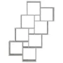 Gray concrete plywood wall cube shelf 90x15x119 cm by vidaXL, Shelves and shelves - Ref: Foro24-807182, Price: 37,96 €, Disco...