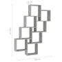 Gray concrete plywood wall cube shelf 90x15x119 cm by vidaXL, Shelves and shelves - Ref: Foro24-807182, Price: 37,96 €, Disco...