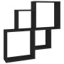 Black plywood cube wall shelf 80x15x78.5 cm by vidaXL, Shelves and shelves - Ref: Foro24-807260, Price: 31,65 €, Discount: %