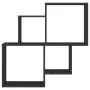 Black plywood cube wall shelf 80x15x78.5 cm by vidaXL, Shelves and shelves - Ref: Foro24-807260, Price: 31,65 €, Discount: %