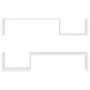 Estantes de pared 2 uds madera contrachapada blanco 100x15x20cm