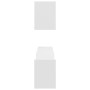 Estantes de pared 2 uds madera contrachapada blanco 100x15x20cm