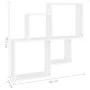 White plywood wall cube shelf 80x15x78.5 cm by vidaXL, Shelves and shelves - Ref: Foro24-807259, Price: 34,90 €, Discount: %