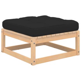 Garden stools with solid pine wood cushions by vidaXL, Modular outdoor sofas - Ref: Foro24-807288, Price: 51,45 €, Discount: %