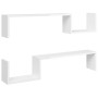 Wandregale 2 Stück glänzend weißes Sperrholz 100x15x20cm von vidaXL, Regale und Regale - Ref: Foro24-807274, Preis: 26,64 €, ...
