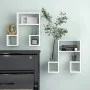 Wandregale 2 Stück glänzend weißes Sperrholz 50x15x50 cm von vidaXL, Regale und Regale - Ref: Foro24-807247, Preis: 24,61 €, ...