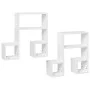 Wandregale 2 Stück glänzend weißes Sperrholz 50x15x50 cm von vidaXL, Regale und Regale - Ref: Foro24-807247, Preis: 24,61 €, ...